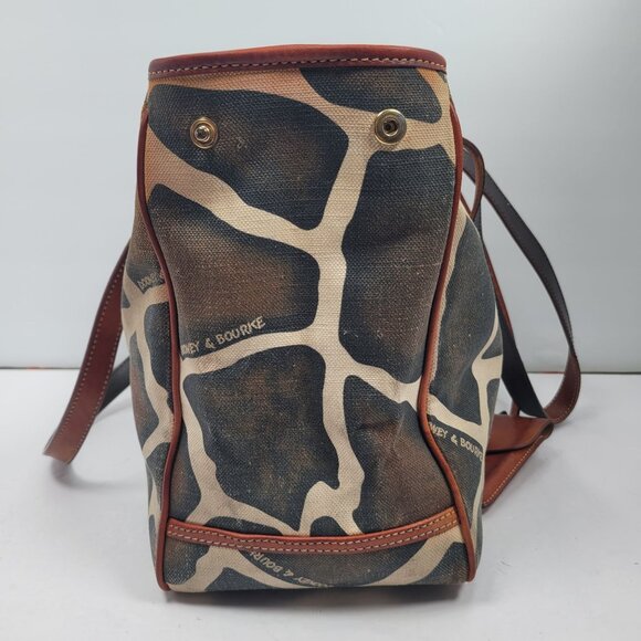 Dooney & Bourke Women's Giraffe Print Leather & Canvas Tote Bag - Picture 4 of 12